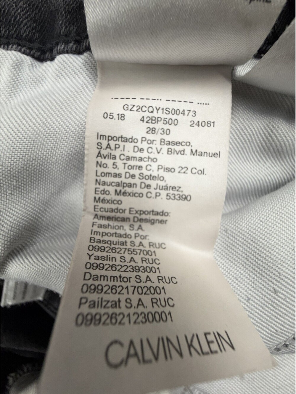 Calvin Klein Jeans Washed Faded Black Skinny Denim Pants Size 28x30 (C28 L30) - Picture 8 of 9